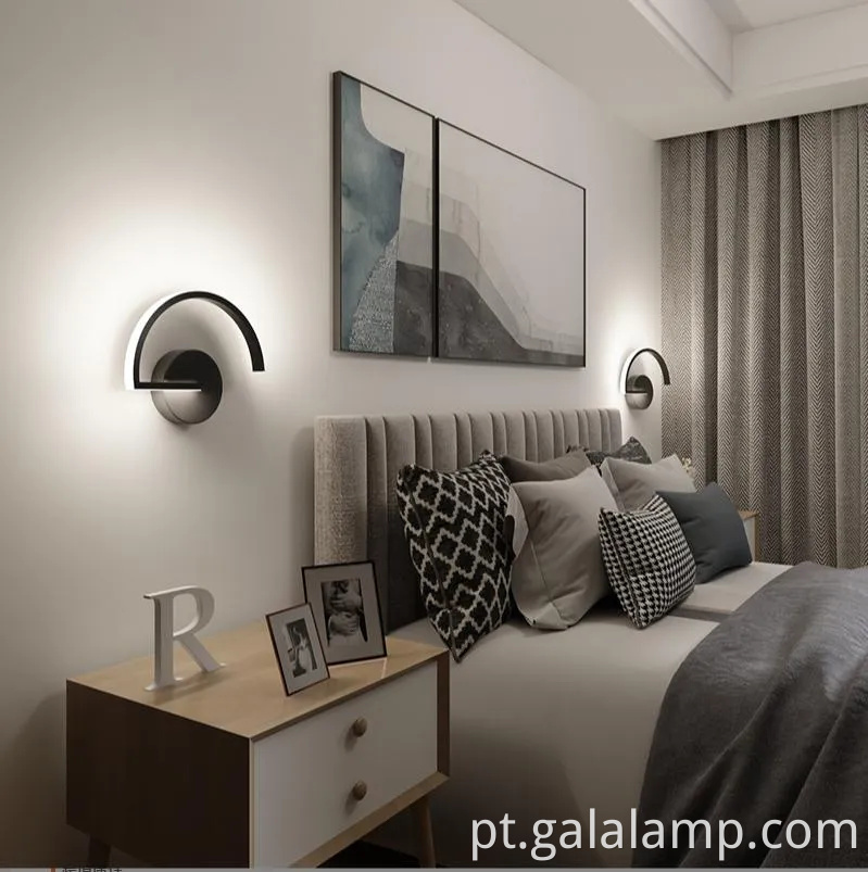Lâmpada de parede led moderna e elegante para uso interno e externo